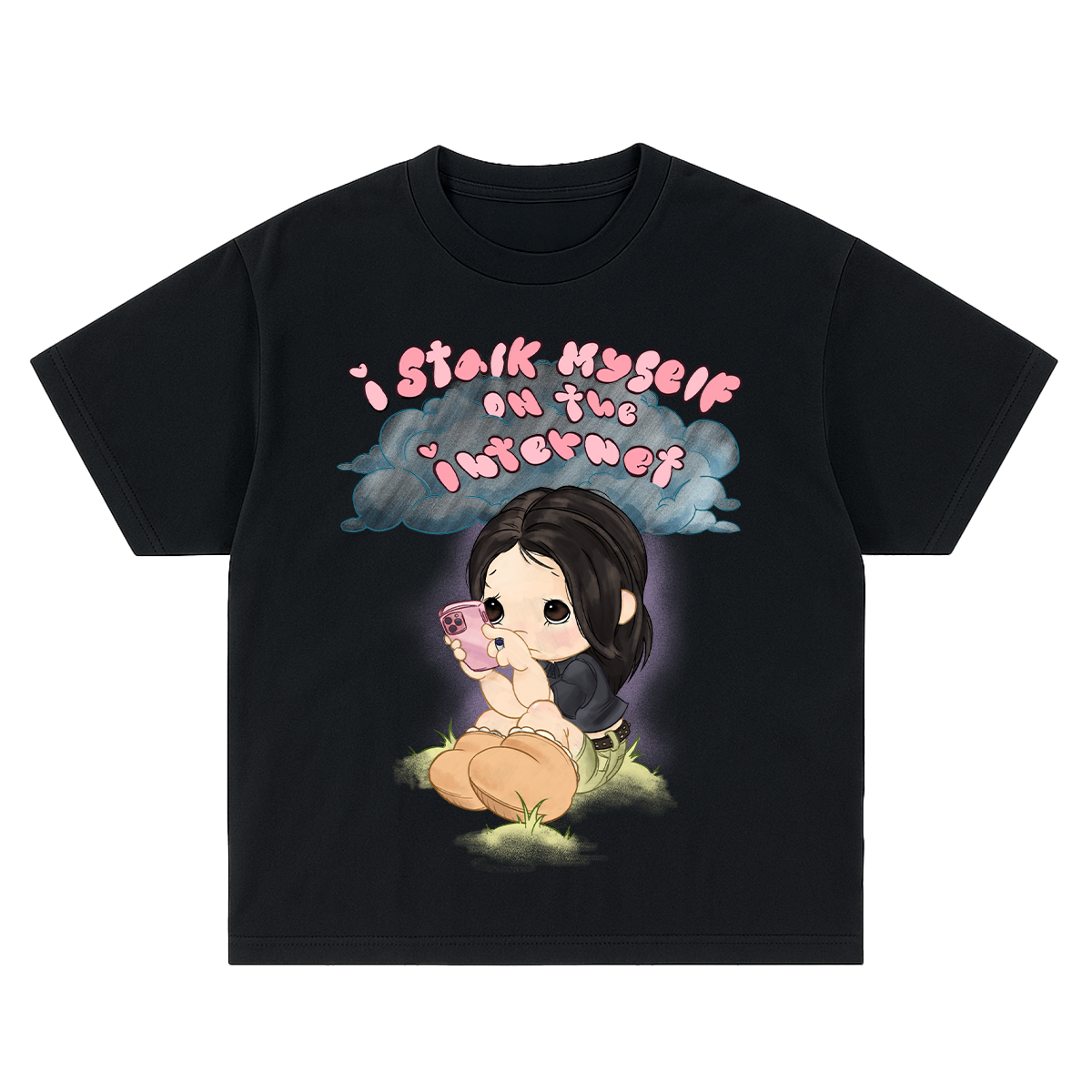 I Stalk Myself On The Internet Tee (Black)
